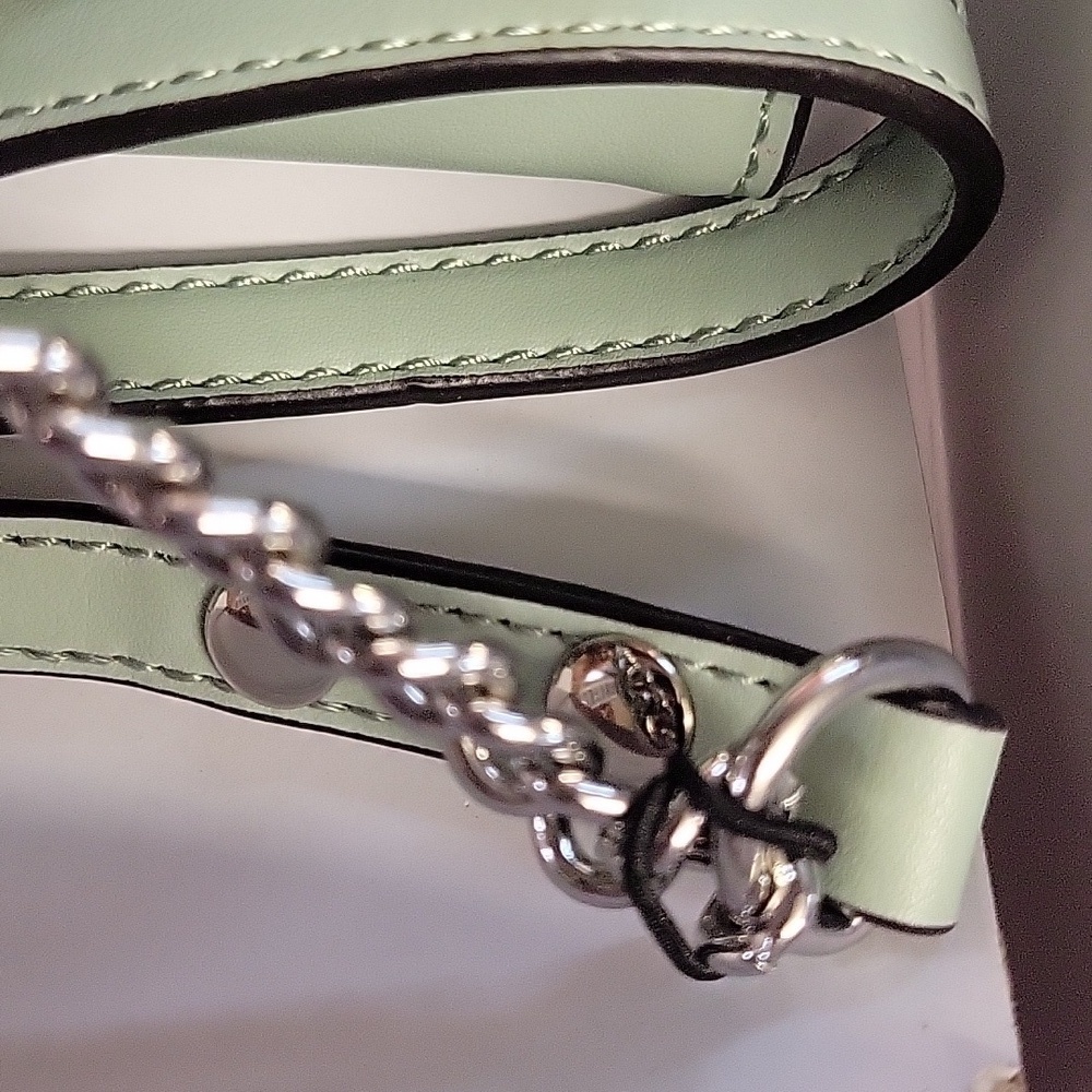 Nine West Mint Green Crossbody Bag Chain Accent Strap New In Box - Picture 10 of 10